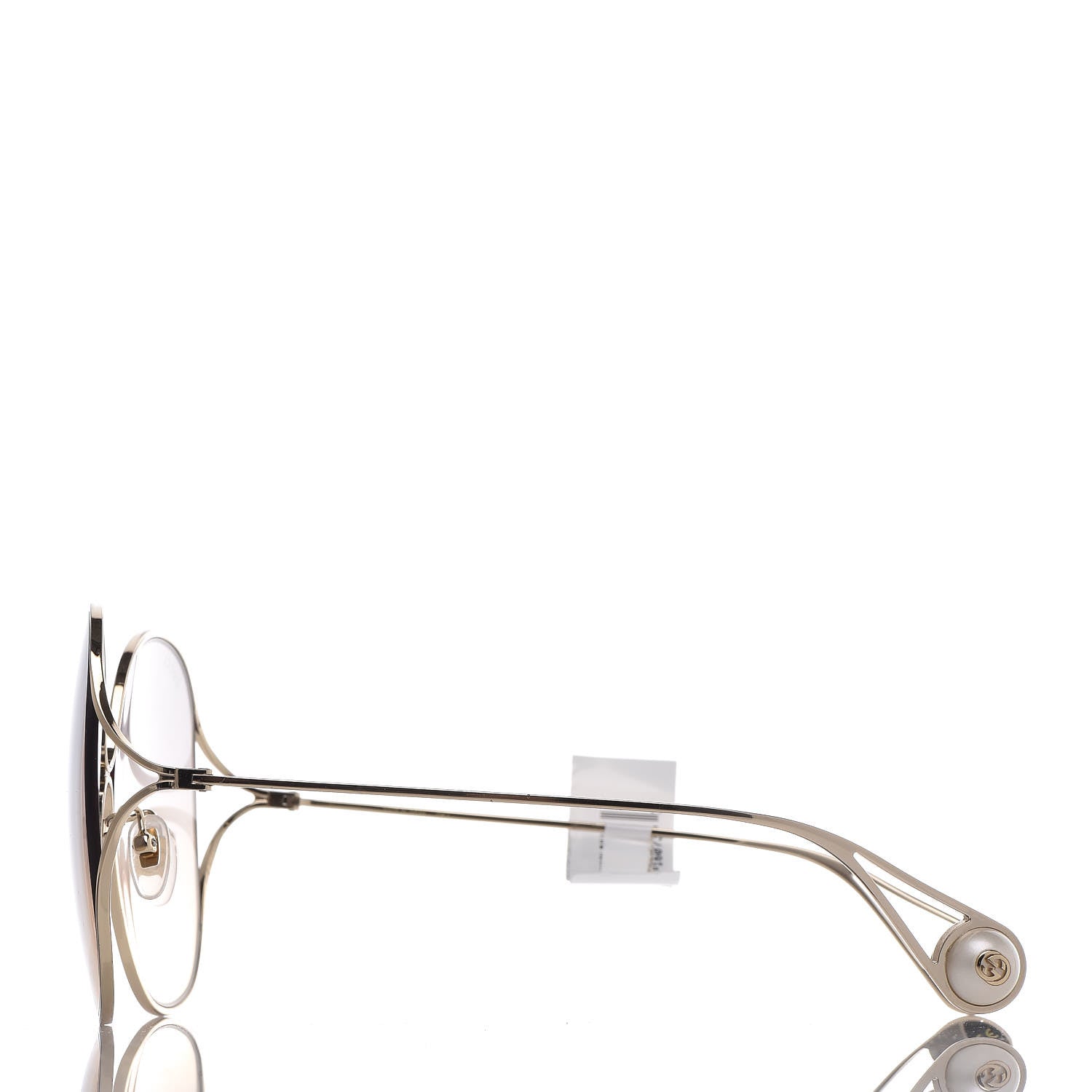 Gucci Oversized Round GG0362S Sunglasses Gold 3 of 8