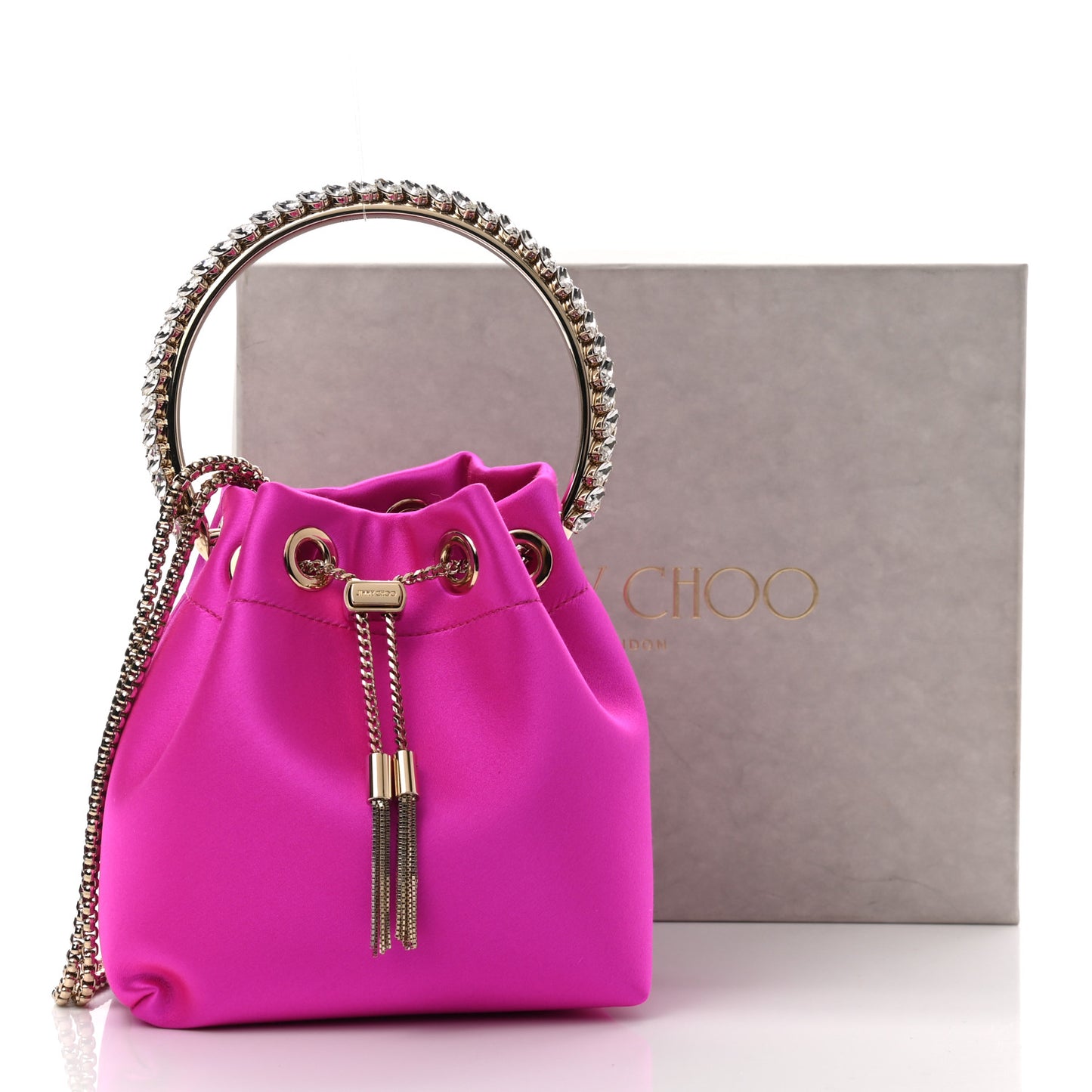 Satin Bon Bon Bag Fuchsia