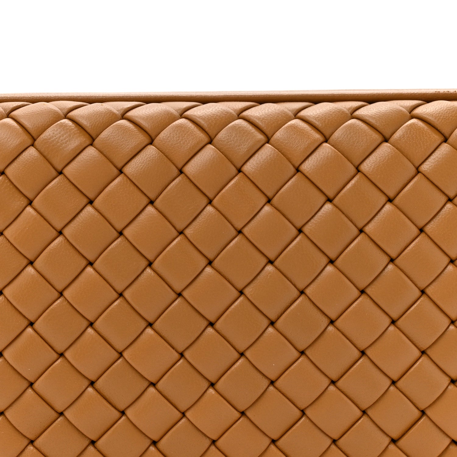 Bottega Veneta Calfskin Intrecciato Knot On Strap Camel 1908899