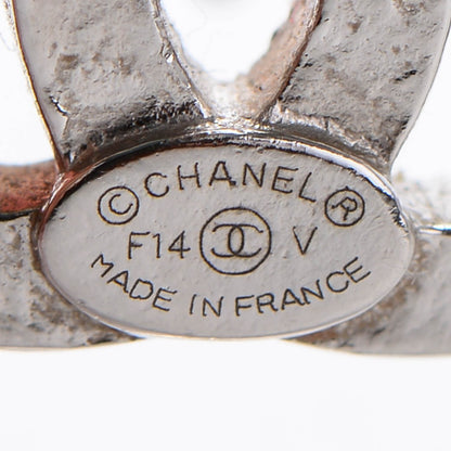 Chanel Crystal CC Earrings Silver 5 of 5