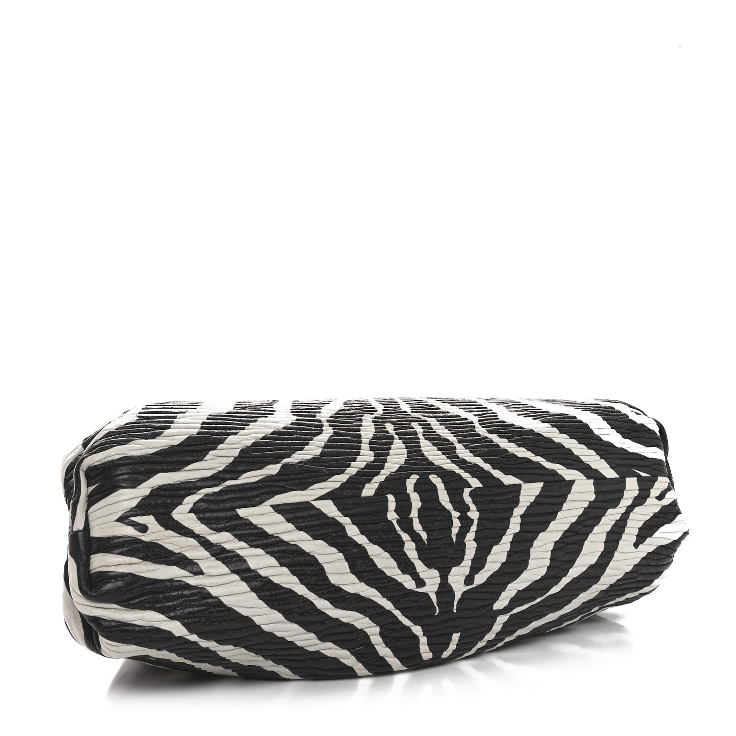 Bottega Veneta Nappa Zebra Print The Pouch Oversized Clutch White Black 4 of 11