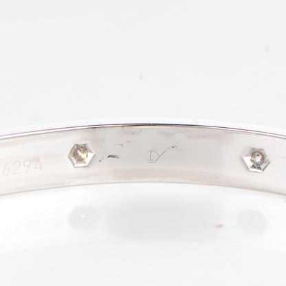 Cartier 18K White Gold 10 Diamond LOVE Bracelet 21 7 of 9