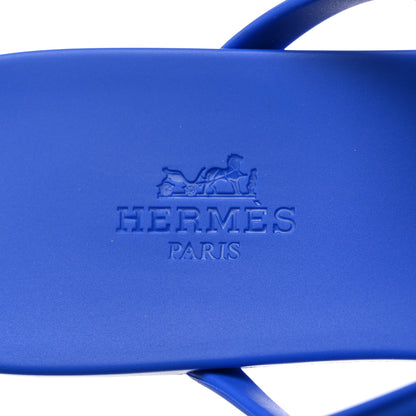 Hermes Rubber Womens Egerie Sandals 39 Bleu Outremer 7 of 9