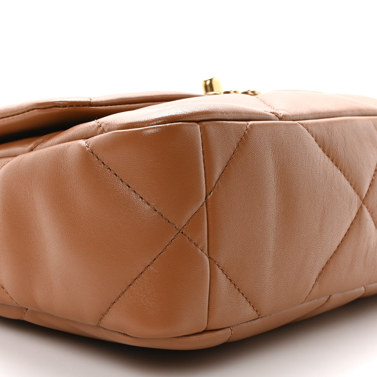 Lambskin Quilted Medium Chanel 19 Flap Brown
