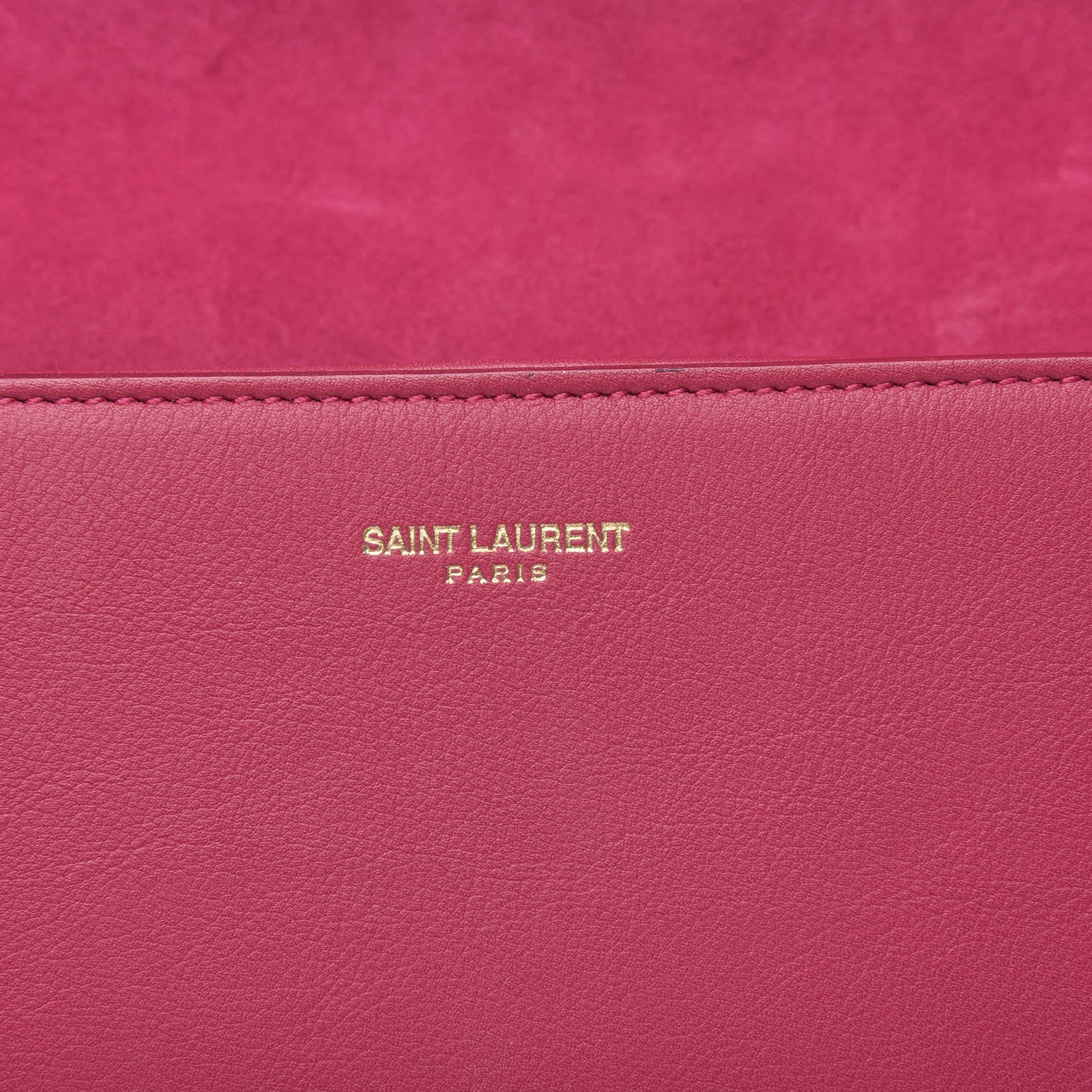 Saint Laurent Calfskin Classic Y Satchel Fuchsia 7 of 12
