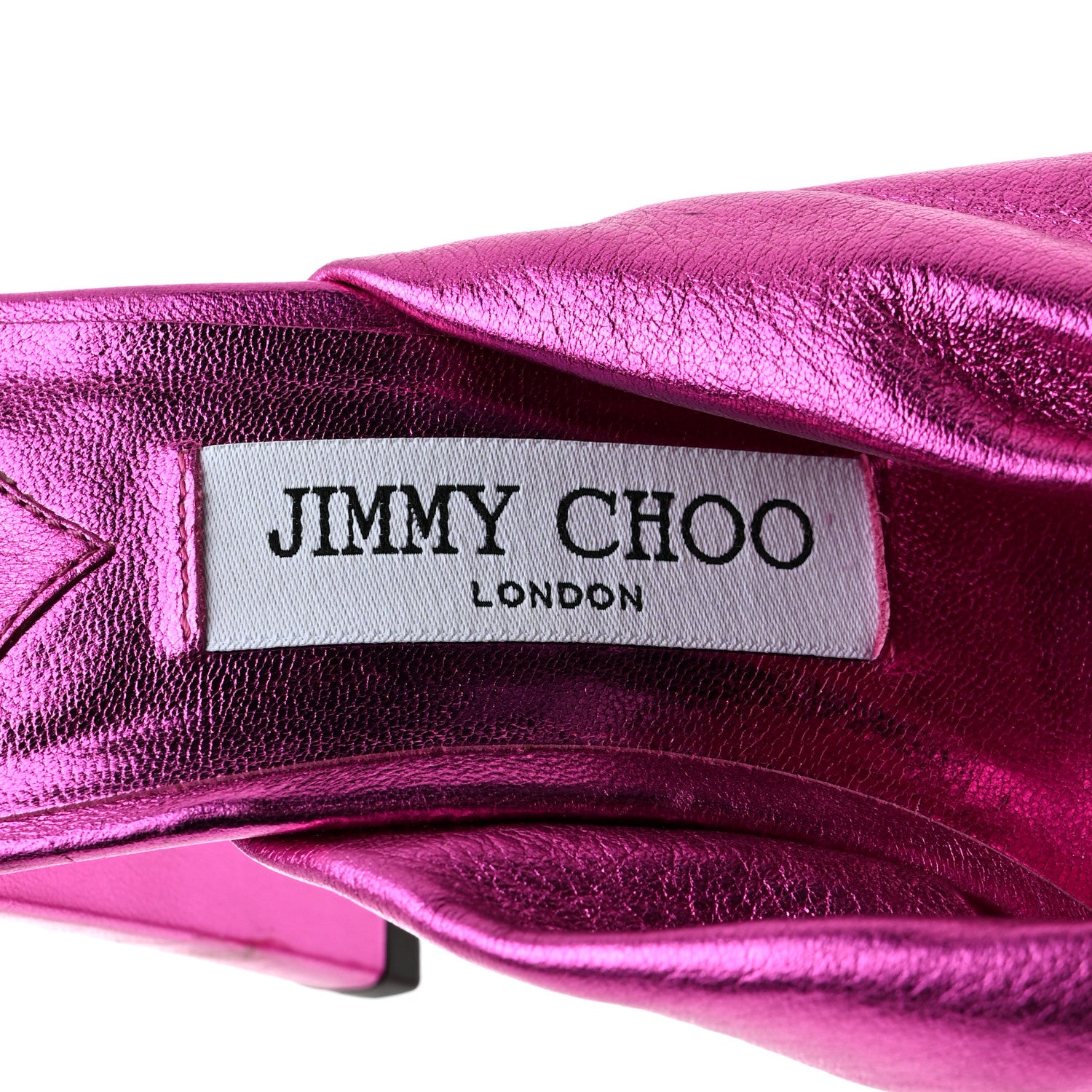 Jimmy Choo Metallic Nappa Avenue 85 Mules 36.5 Pink 6 of 8