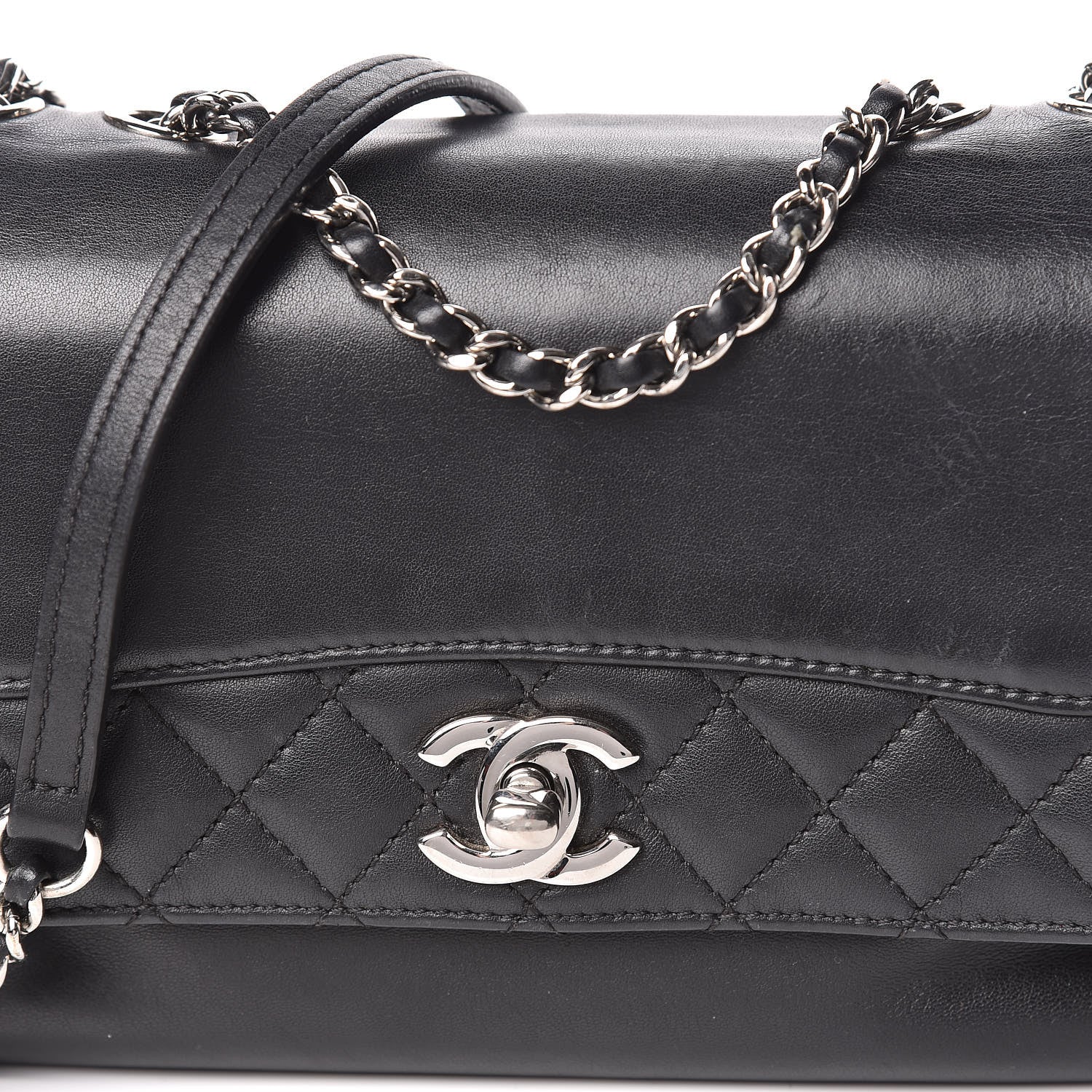 Chanel Calfskin Mini Tramezzo Flap Black 16 of 19