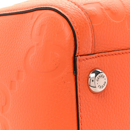 Gucci Piuma Calfskin Jumbo GG Embossed Large Duffle Bag Good Orange 12 of 15