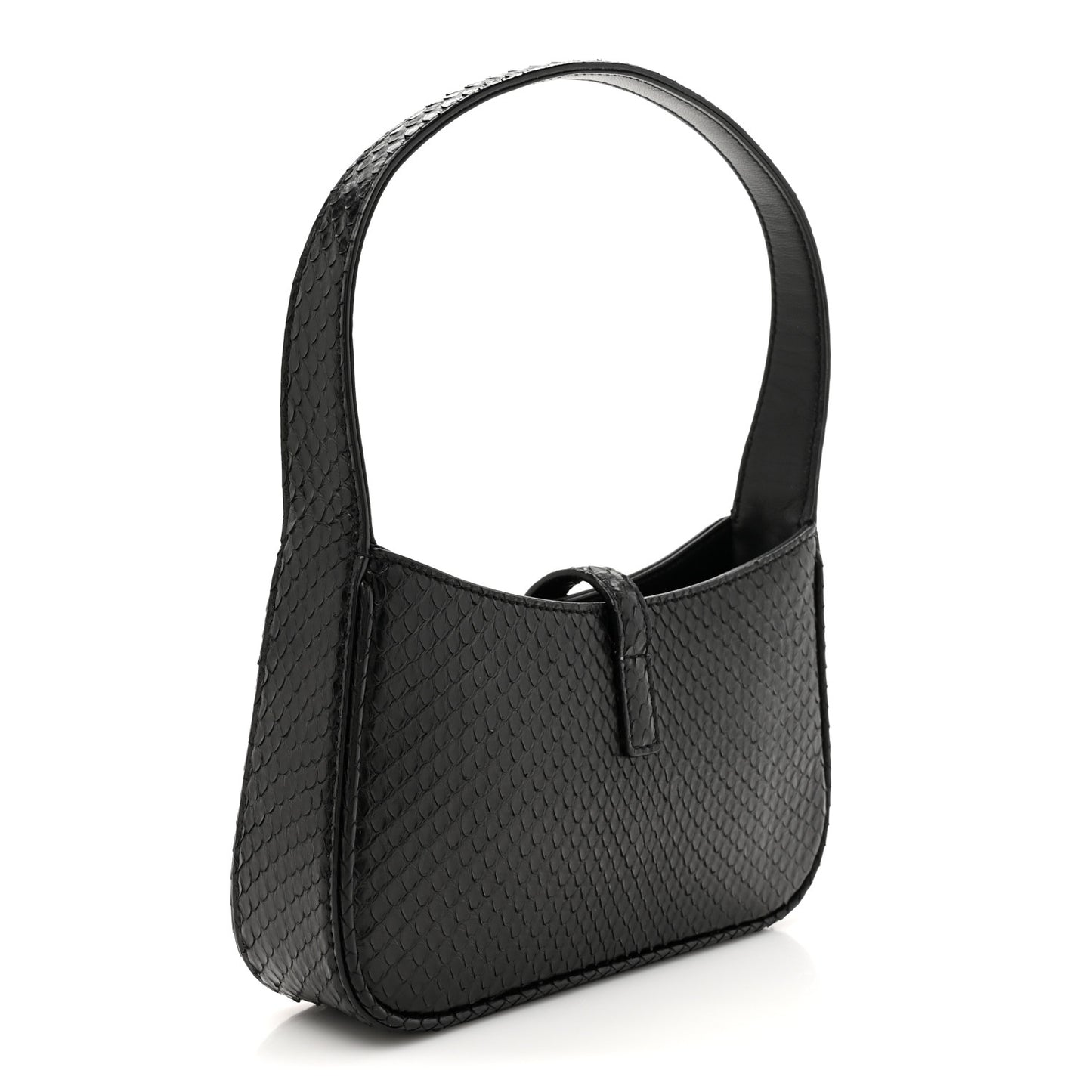 Snakeskin Le 5 A 7 Mini Hobo Black