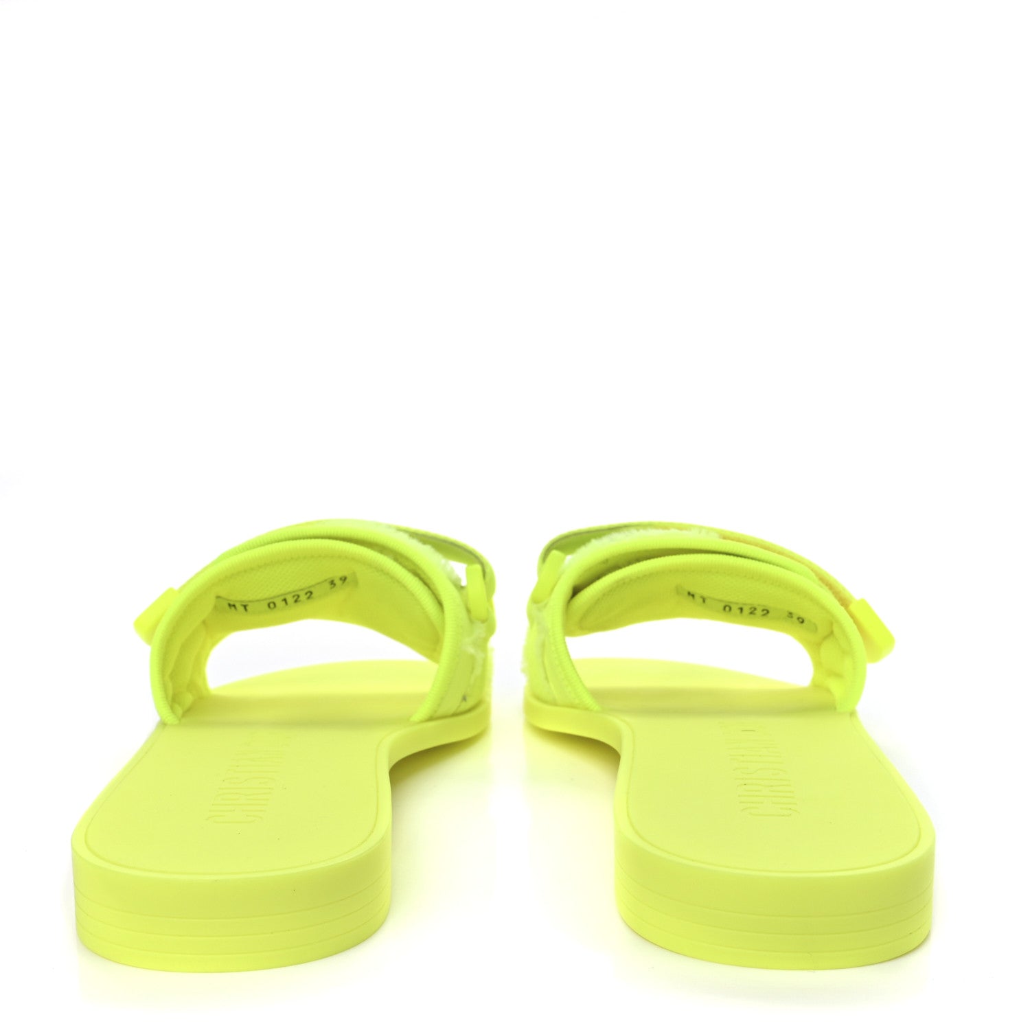 Christian Dior Technical Stretch Fabric Camouflage Dio(r)evolution Slide Sandals 39 Yellow Fluo 6 of 10