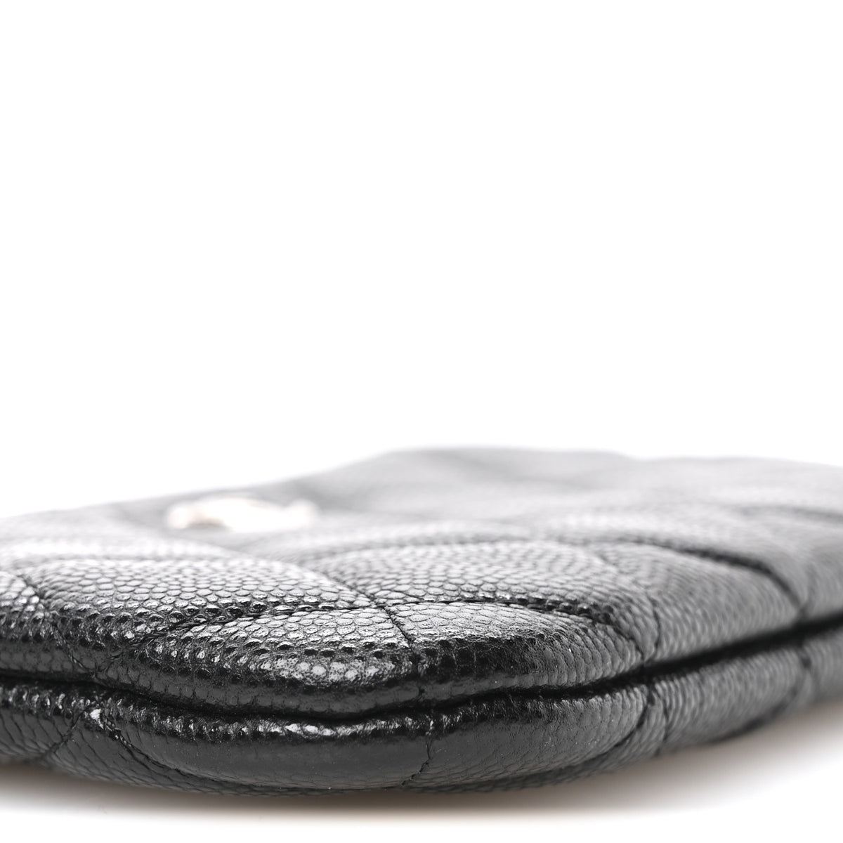 Caviar Quilted Small Cosmetic Case Black