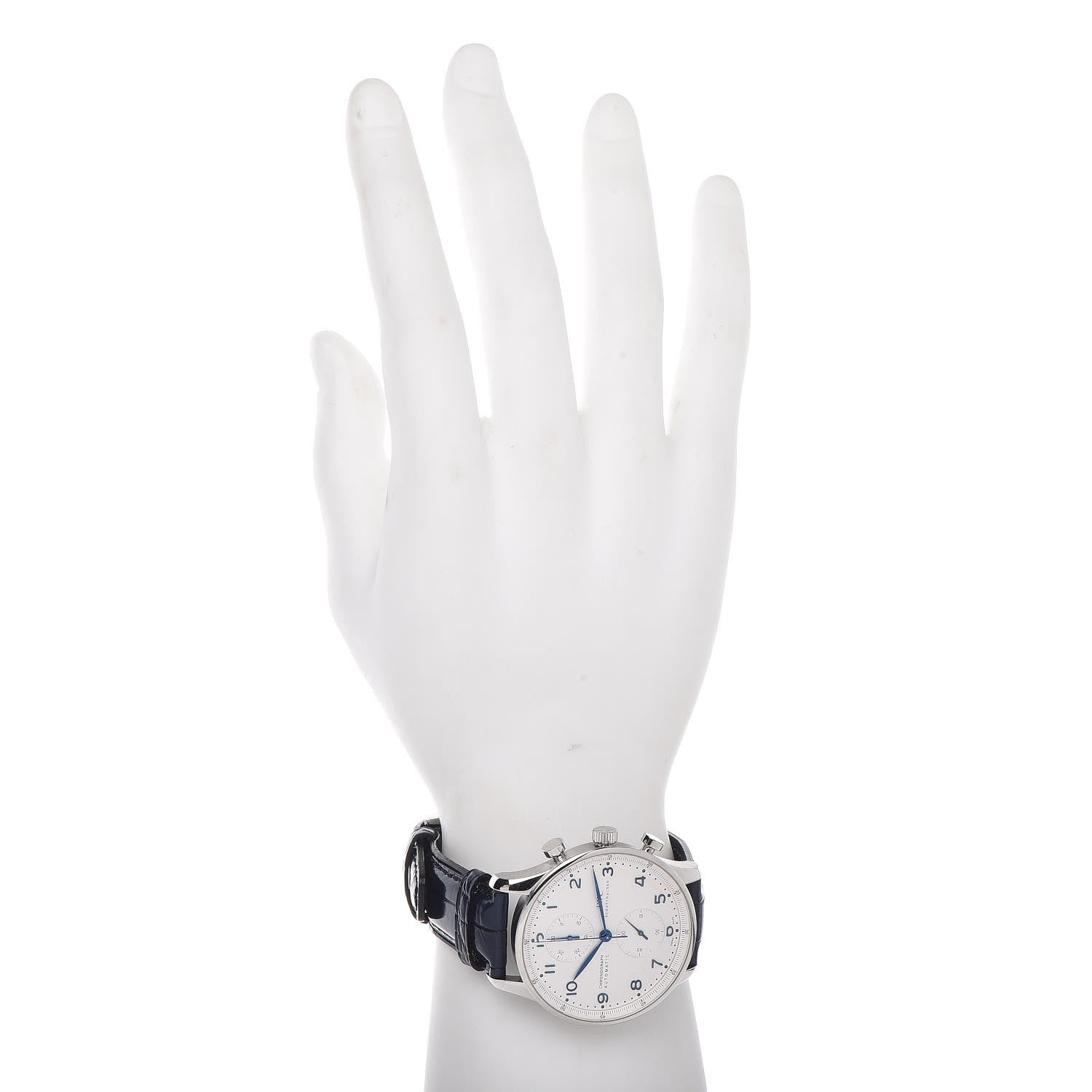 IWC Stainless Steel Alligator 41mm Portuguese Chronograph Automatic Watch IW371446 2 of 12