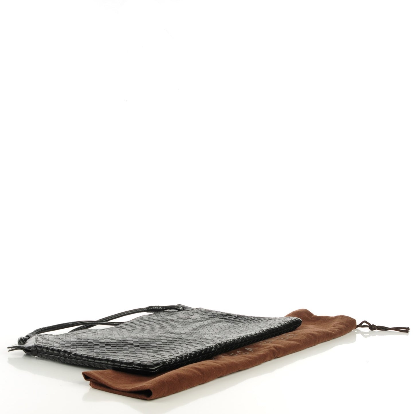 Nappa Intrecciato Flat Messenger Nero Black