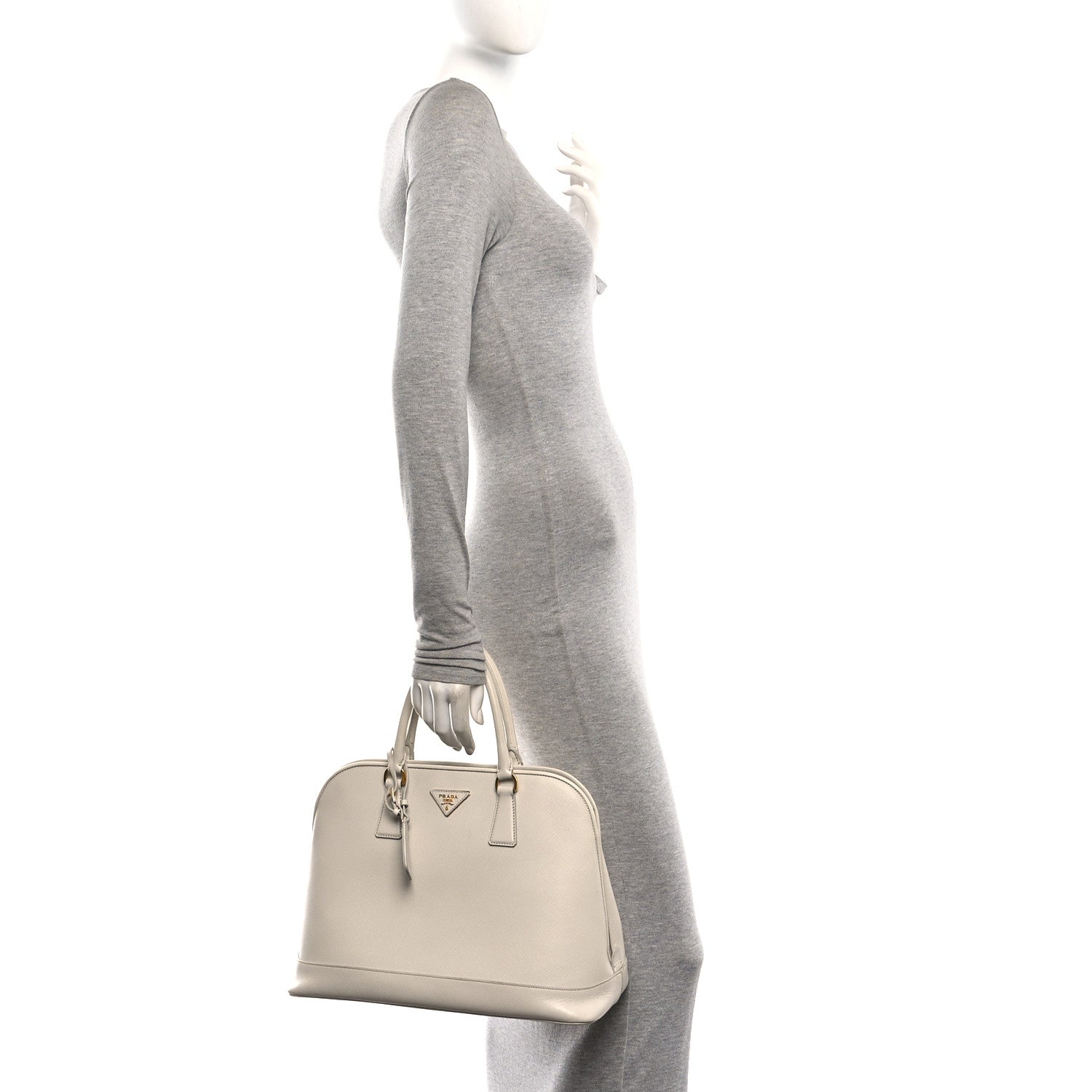 Prada Saffiano Lux Open Promenade Tote Talco 2 of 9
