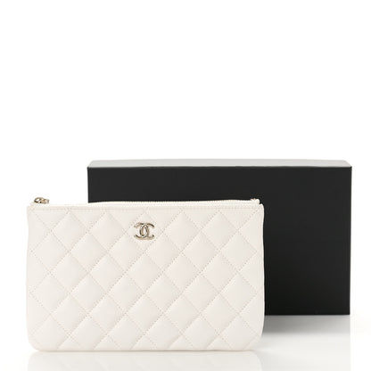 Chanel Caviar Quilted Cosmetic Case White 10 of 10