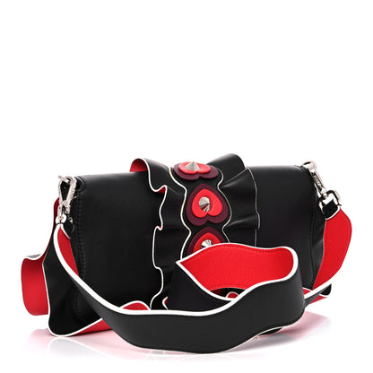 Fendi Calfskin Waves Heart Baguette Black 3 of 16