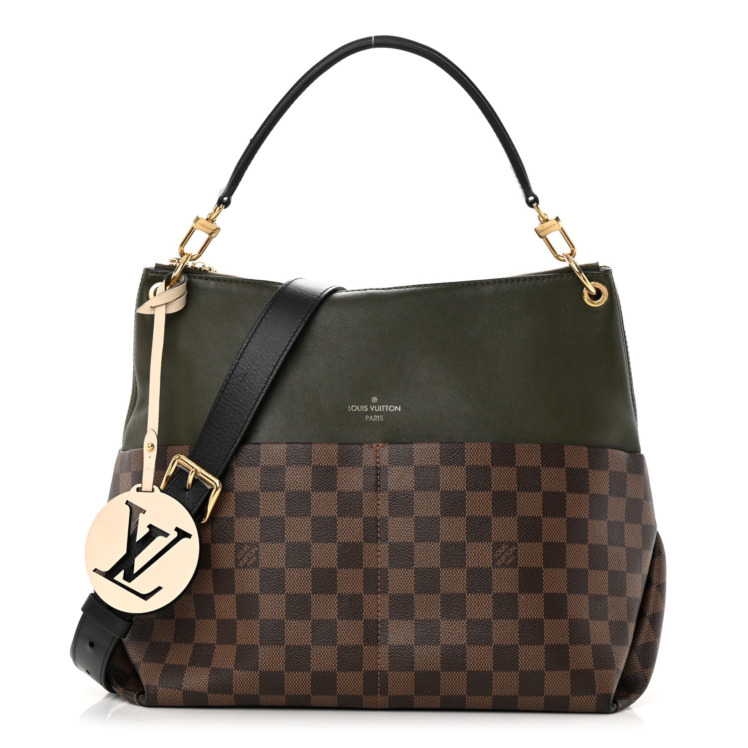 Louis Vuitton Damier Ebene Calfskin Maida Khaki 1 of 16
