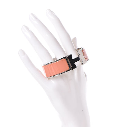 Hermes Enamel Wide Clic Clac H Bracelet GM Rose Saumon 2 of 5