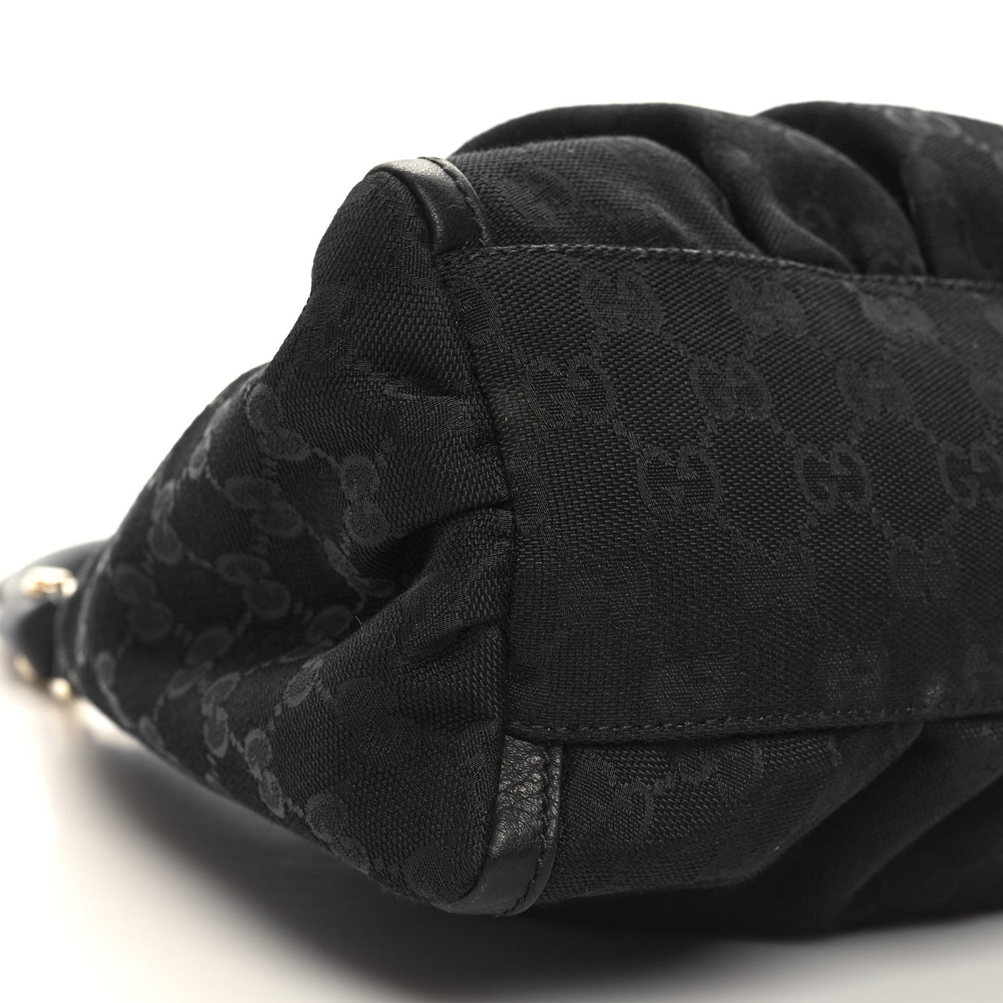 Monogram Medium D Gold Ring Hobo Black