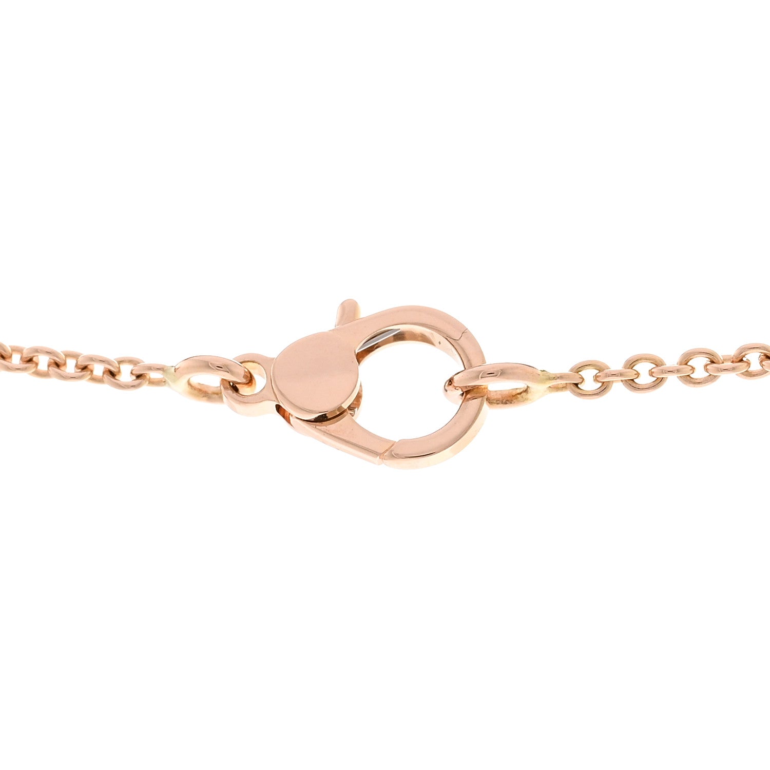 Hermes 18K Rose Gold Diamond Finesse Pendant Necklace 4 of 6