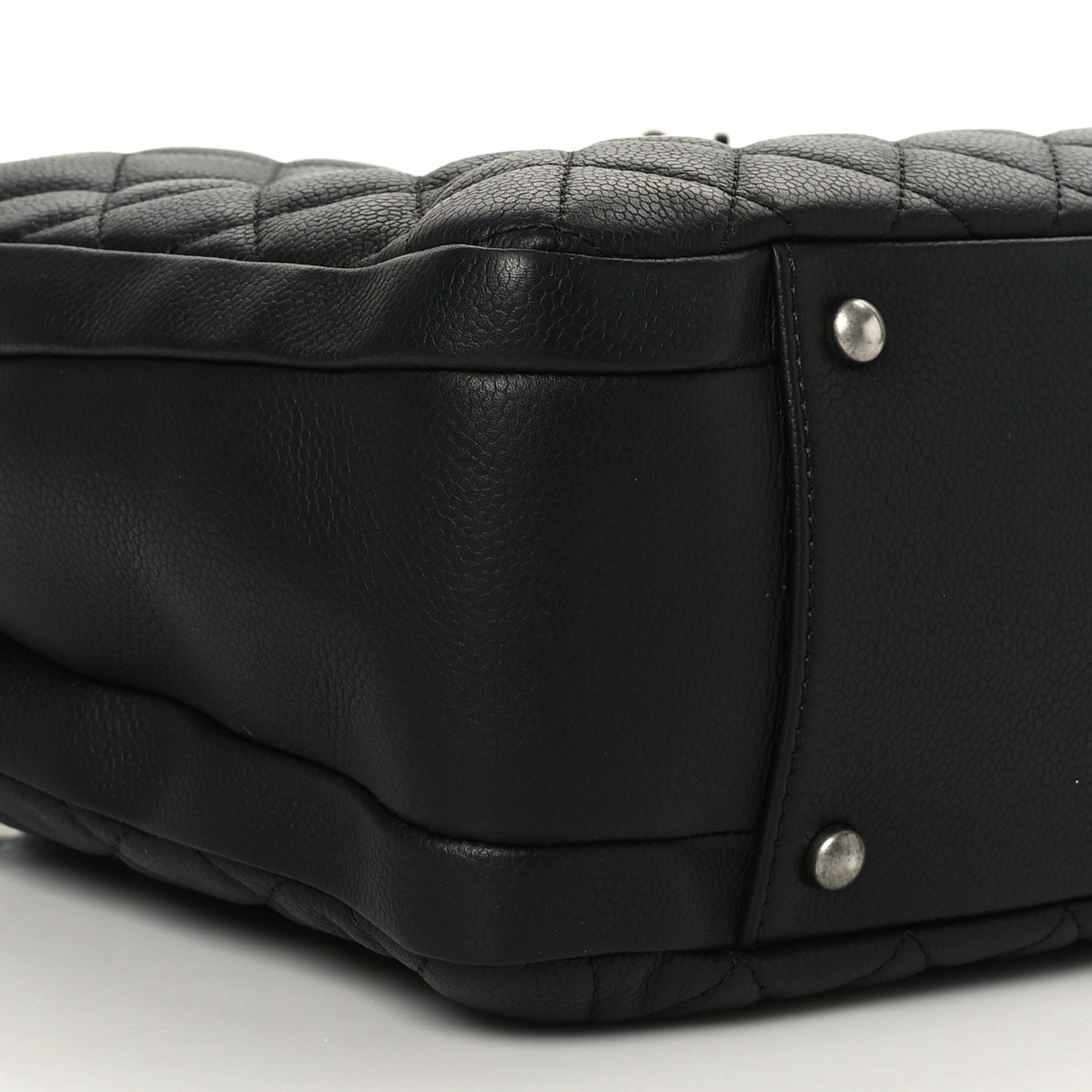 Caviar Quilted Urban Companion Shopping Tote Black