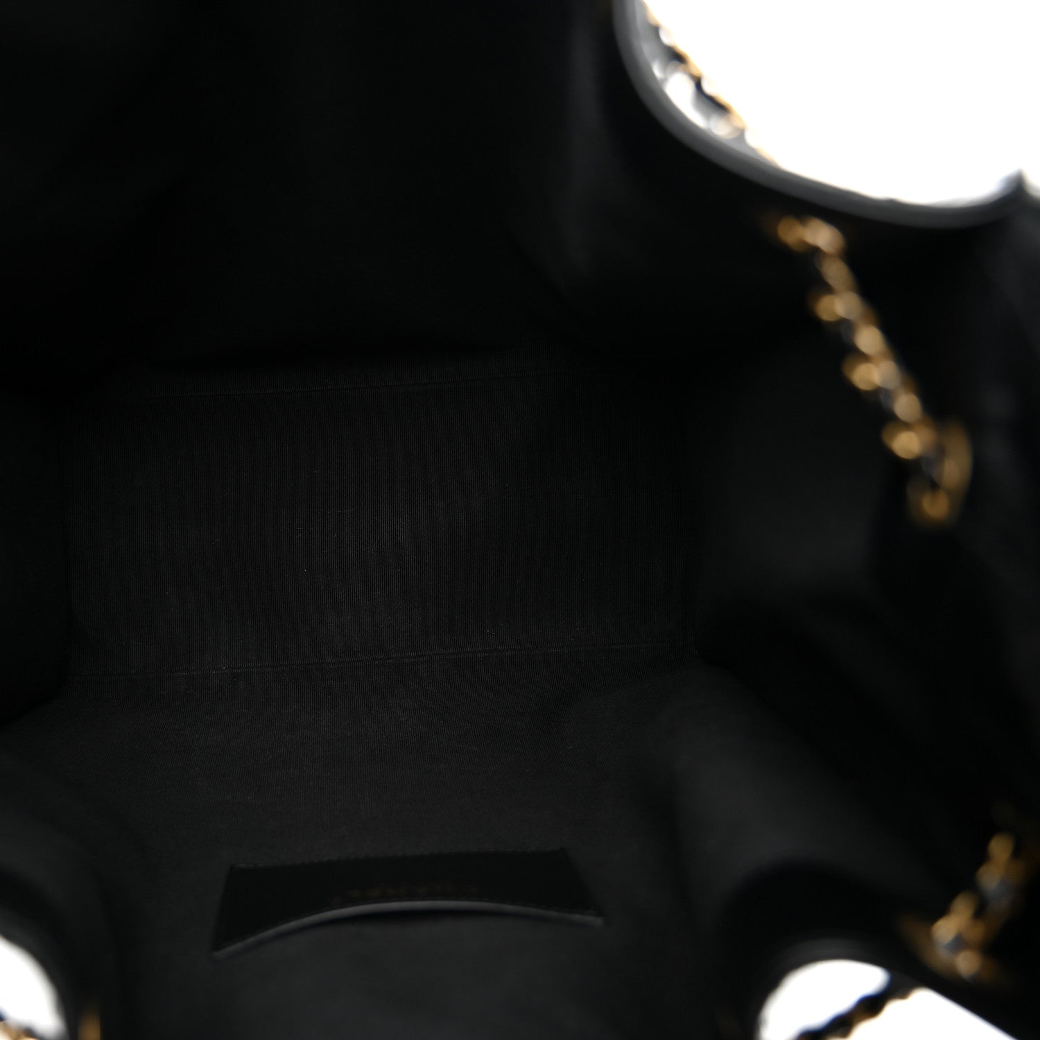 Chanel Shiny Crumpled Calfskin Quilted Medium Chanel 25 Handbag Black 5 of 11