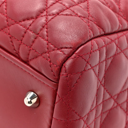 Christian Dior Lambskin Cannage Large Dior Soft Shopping Tote Red 13 of 15