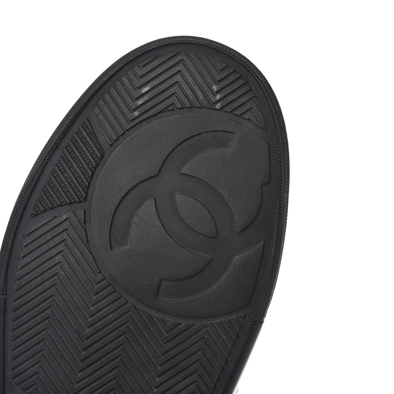 Chanel Calfskin Womens Logo Sneakers 35 Black White 9 of 18