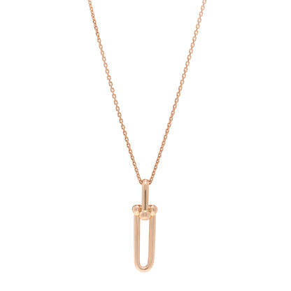 Tiffany 18K Rose Gold HardWear Link Pendant Necklace 1 of 4