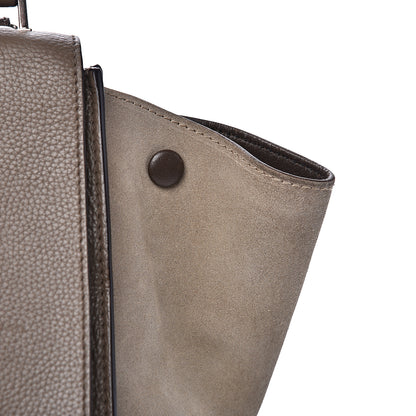 Celine Drummed Calfskin Suede Medium Trapeze Souris 11 of 13