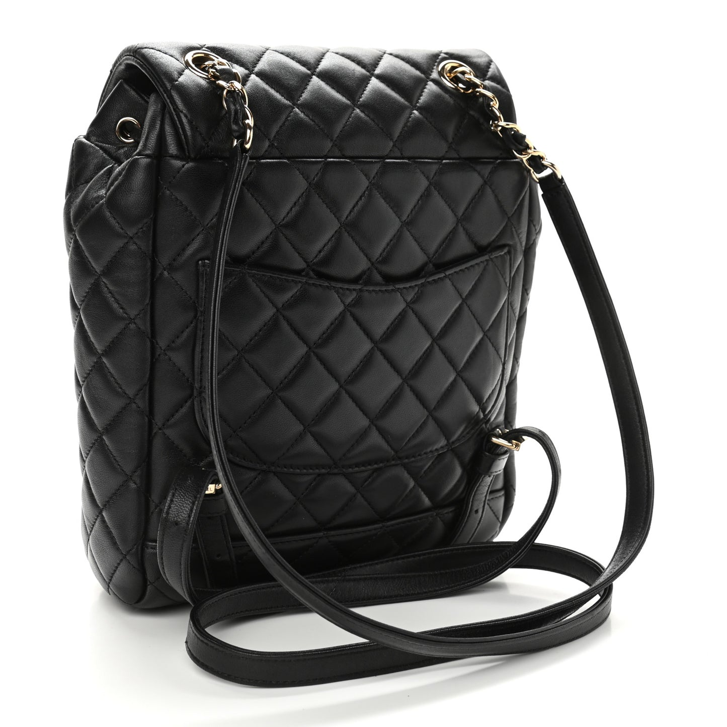 Calfskin Quilted Small Urban Spirit Backpack Black