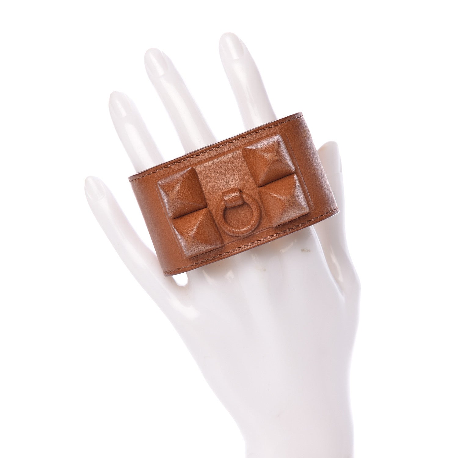 Hermes Box Collier de Chien CDC Shadow Bracelet S Cognac 2 of 5