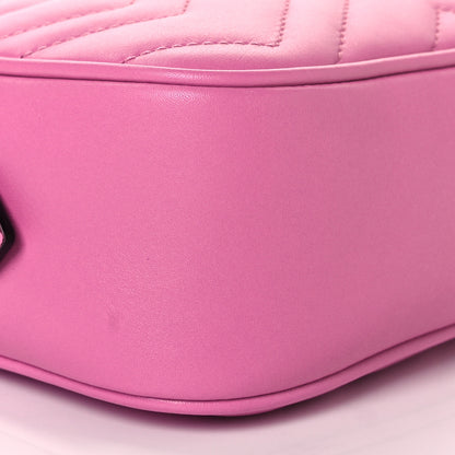 Gucci Calfskin Matelasse Mini GG Marmont Chain Shoulder Bag Candy Mousse 9 of 10