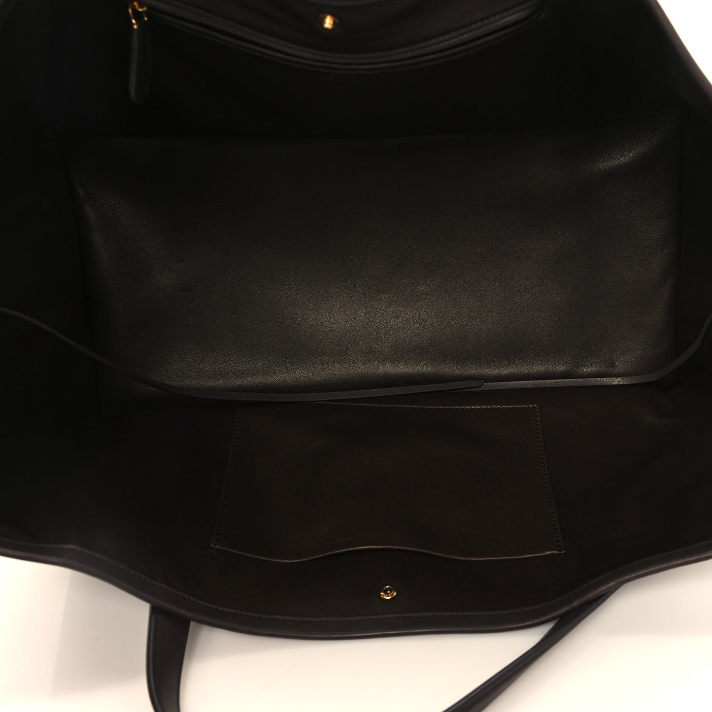 Polished Saddle Calfskin Idaho Top Handle Dark Brown