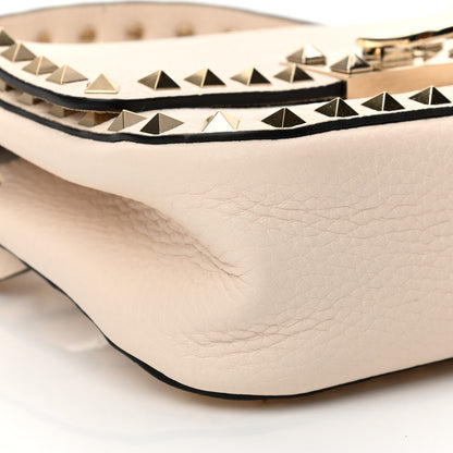 Valentino Garavani Grainy Calfskin Small Rockstud Top Handle Bag Light Ivory 9 of 11
