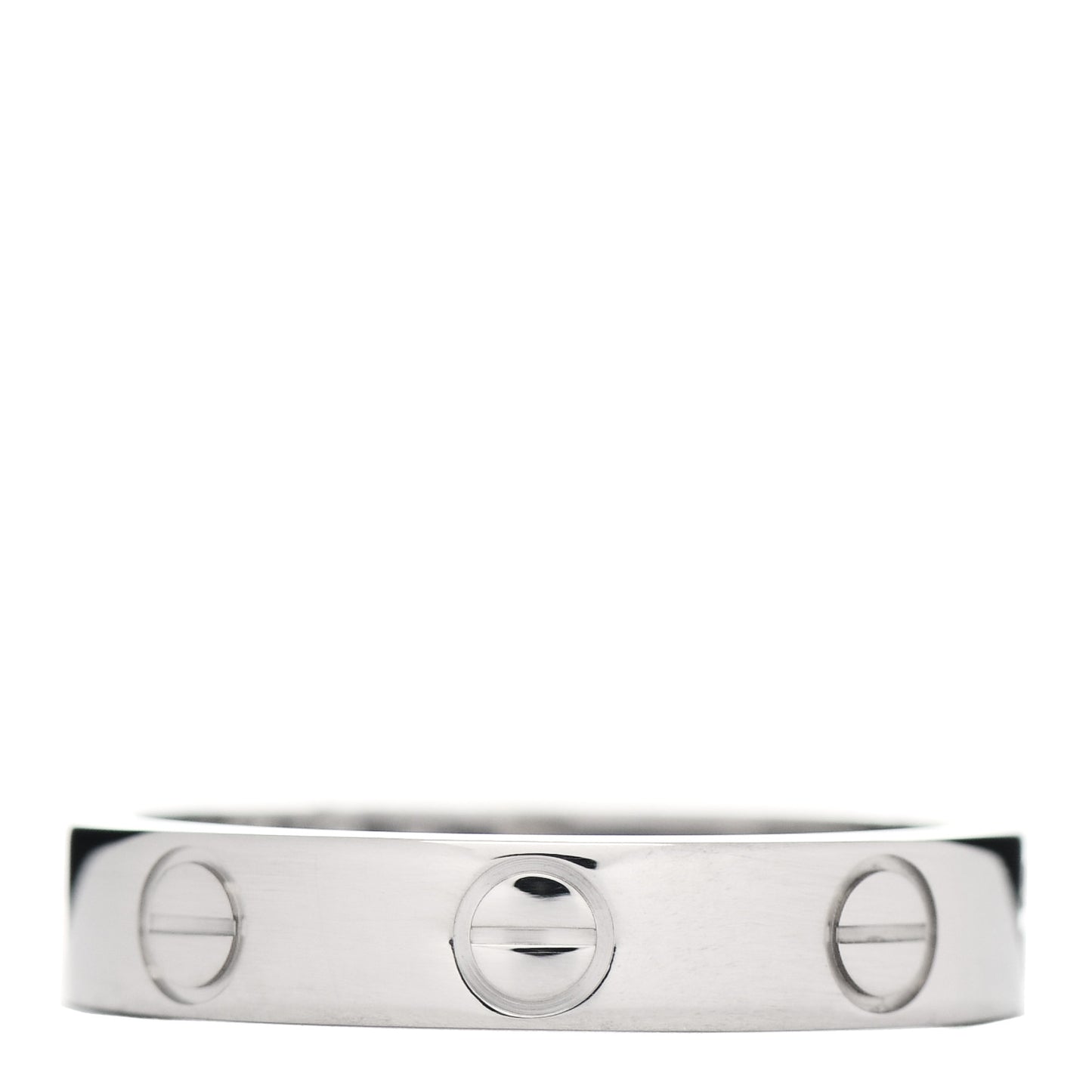 18K White Gold 3.5mm LOVE Wedding Band Ring 48 4.5