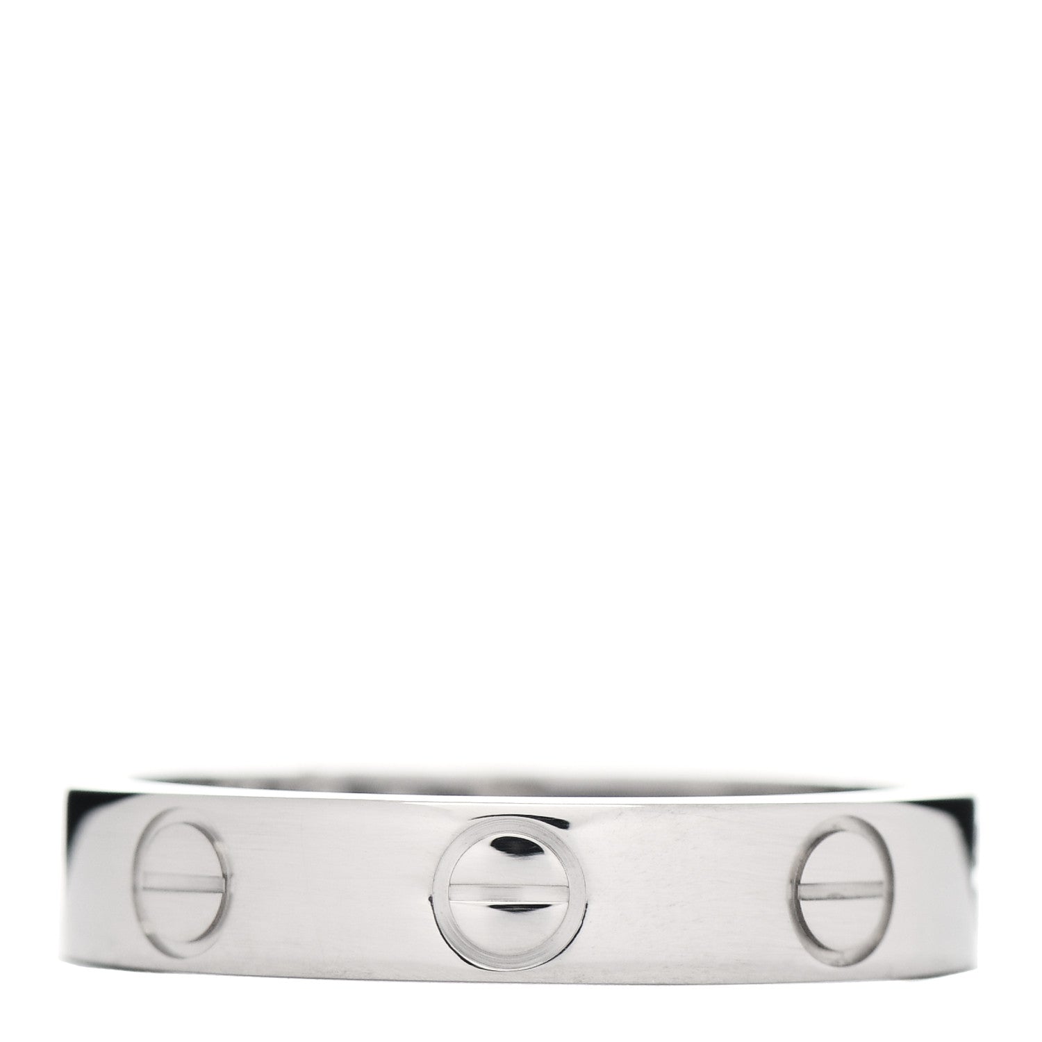 Cartier 18K White Gold 3.5mm LOVE Wedding Band Ring 48 4.5 1 of 4