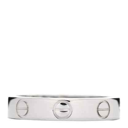Cartier 18K White Gold 3.5mm LOVE Wedding Band Ring 48 4.5 1 of 4