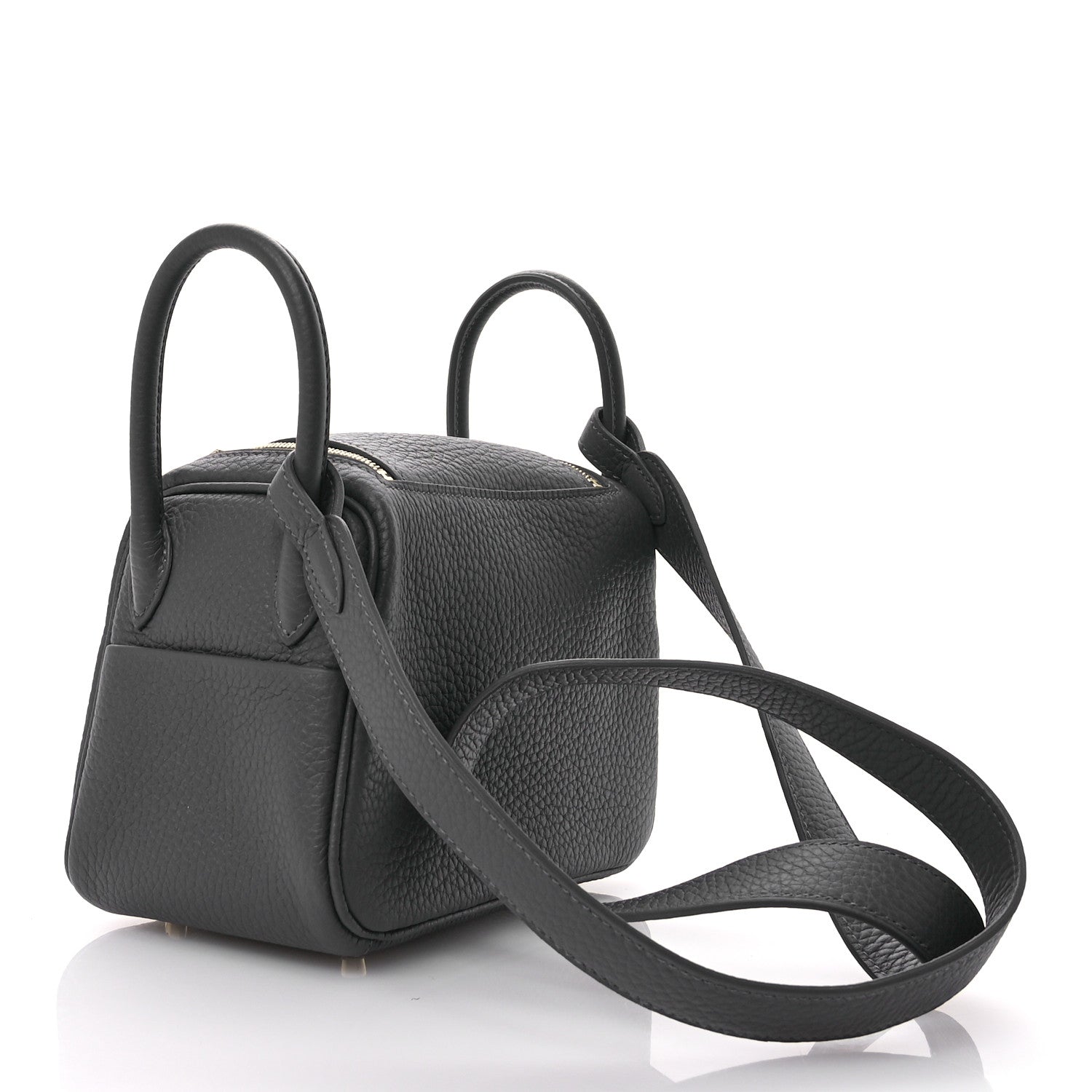 Hermes Taurillon Clemence Mini Lindy 20 Ardoise 3 of 11