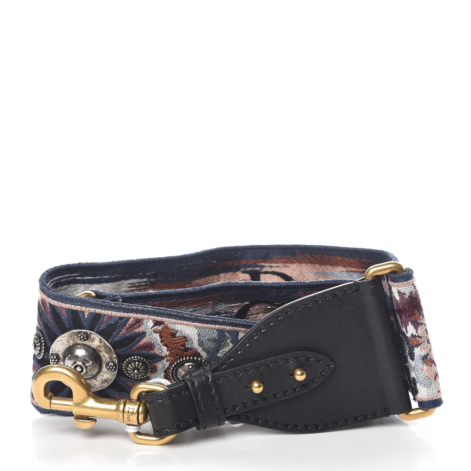 Christian Dior Canvas Embroidered Studded KaleiDiorscopic Shoulder Strap Multicolor 1 of 5