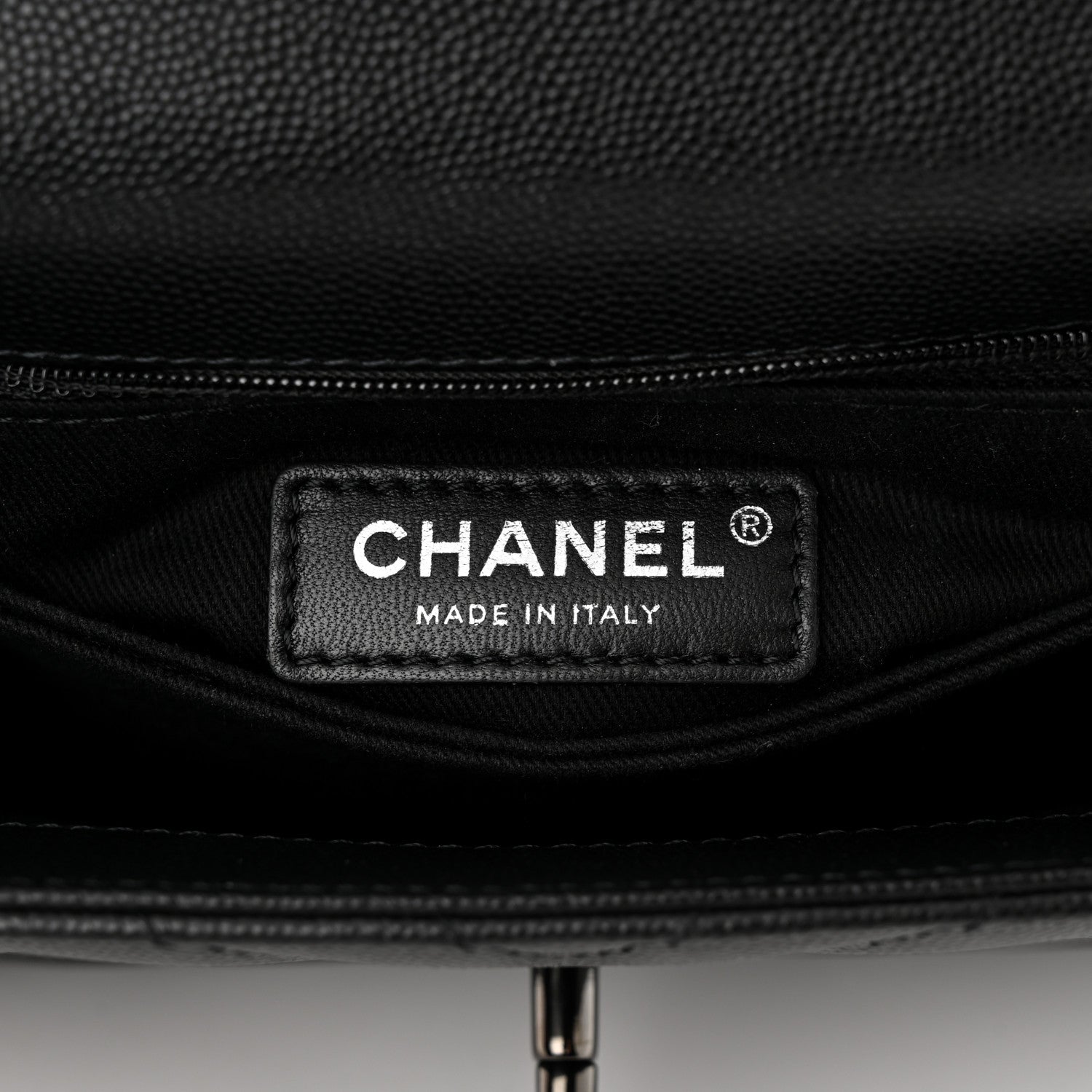 Chanel Caviar Chevron Quilted Mini Coco Handle Flap So Black 6 of 11