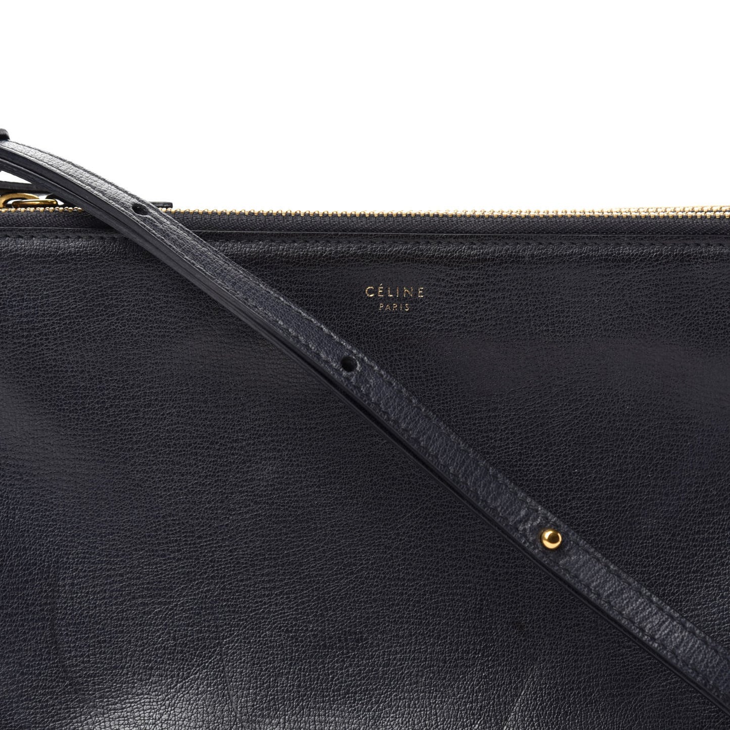 Goatskin Large Trio Crossbody Bag Dark Blue