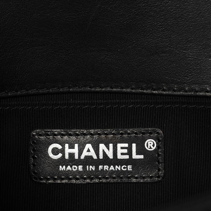 Chanel Calfskin Quilted Medium Boy Top Handle Flap Black 6 of 8
