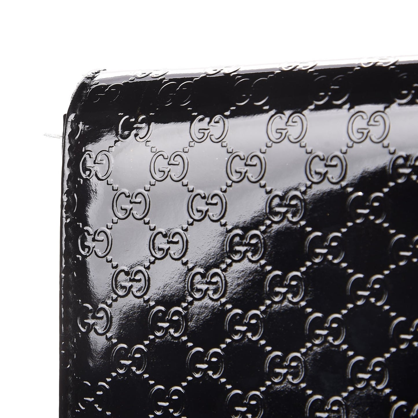 Patent Microguccissima Small Broadway Clutch Black