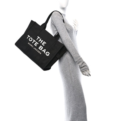 Marc Jacobs Cotton Canvas Large The Tote Bag Black 2 of 12