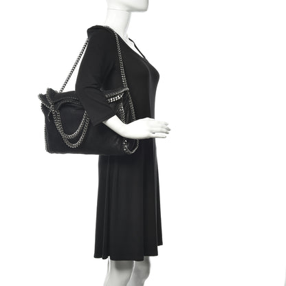 Stella McCartney Shaggy Deer Falabella Fold Over Tote Black 2 of 10