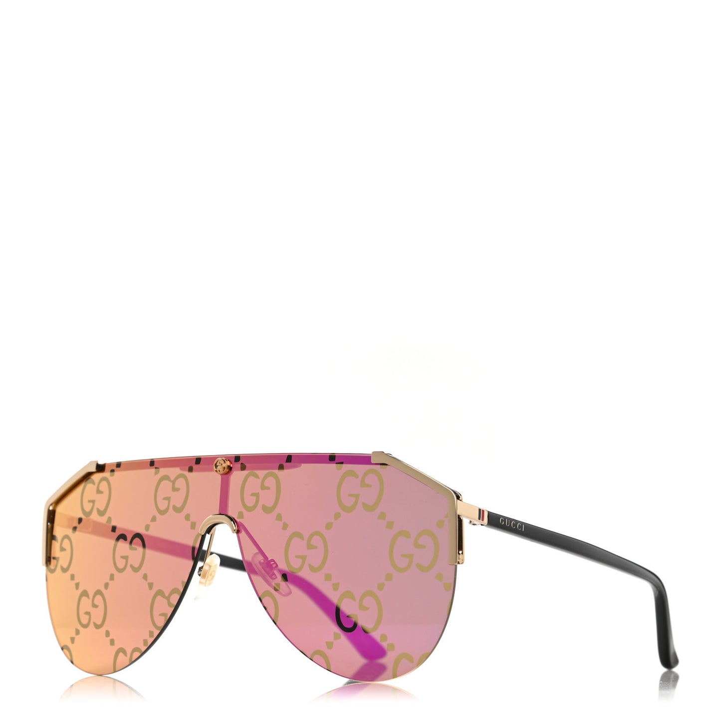 Metal Shield Sunglasses GG0584S Gold Multicolor
