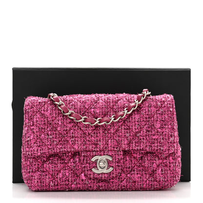 Chanel Metallic Tweed Quilted Mini Rectangular Flap Pink 11 of 11