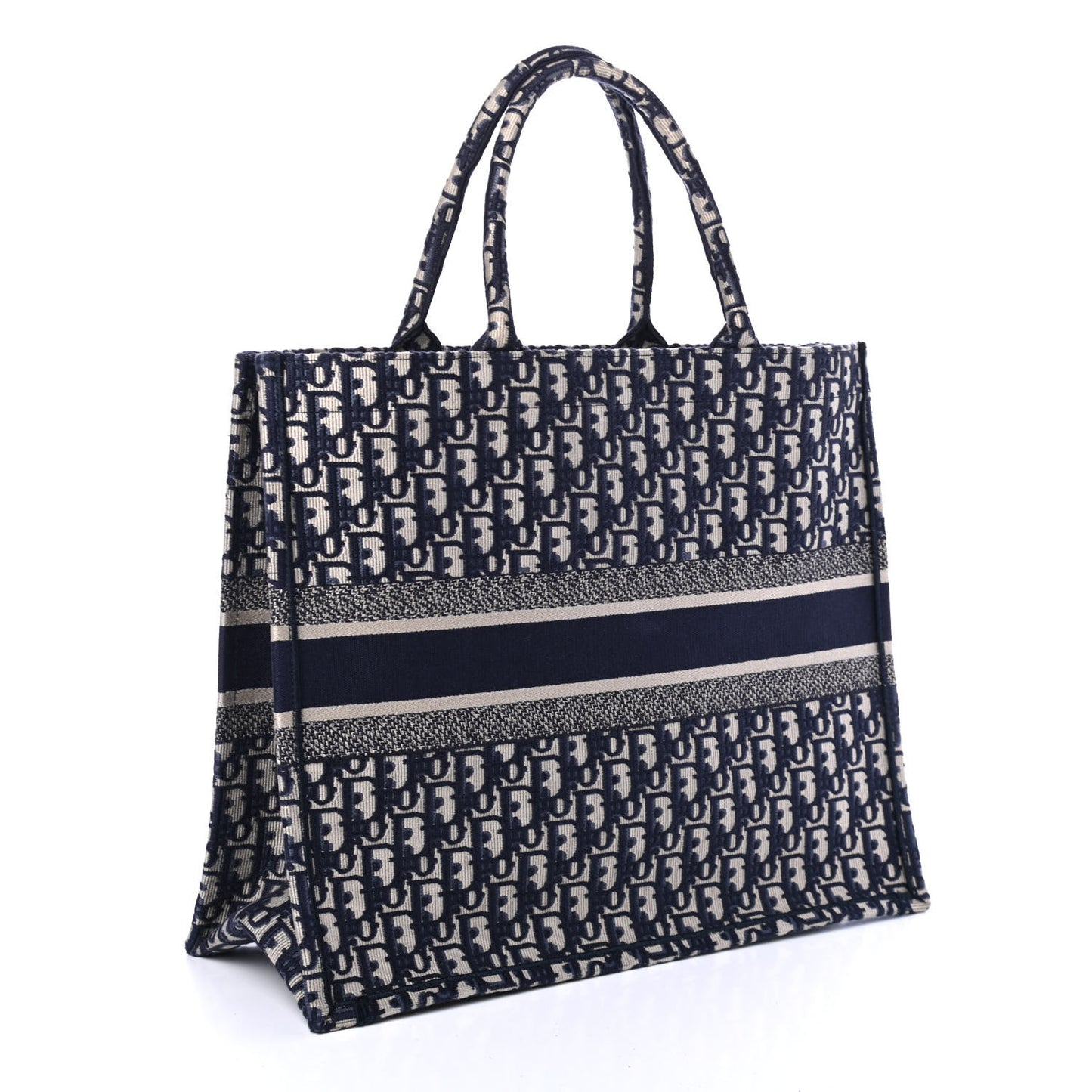 Oblique Book Tote Blue Multicolor