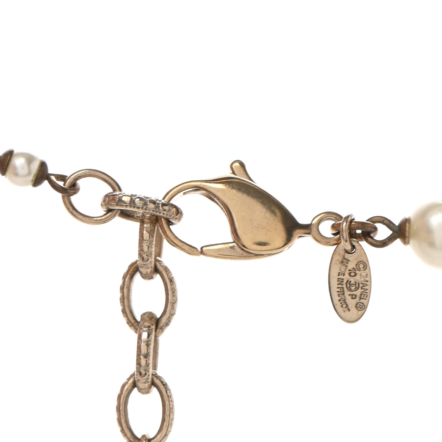 Chanel Pearl Enamel CC Long Necklace Gold 6 of 6